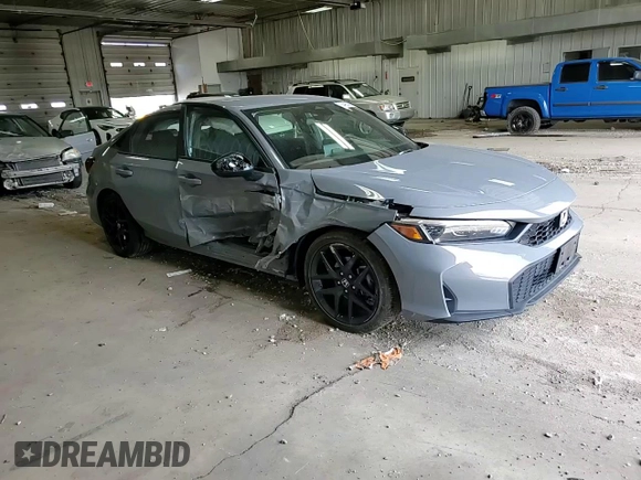 2025 Honda Civic Sport with VIN 2HGFE2F57SH505527, listed as a Copart auction lot 54963955 with 11,408 mi miles and Salvage title. Bid and sale history available at DreamBid. Image 13.