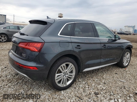 2018 Audi Q5 Premium Plus with VIN WA1BNAFYXJ2020219, listed as a Copart auction lot 48927795 with 52,592 mi miles and Salvage Title. Bid and sale history available at carsss.com. Image 3.