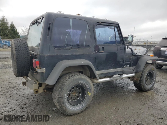 1992 Jeep Wrangler with VIN 2J4FY29S2NJ525697, listed as a Copart auction lot 43551545 with 281,770 mi miles and Salvage Title. Bid and sale history available at carsss.com. Image 3.