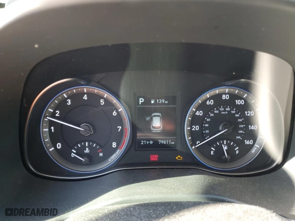 2020 Hyundai Kona SE with VIN KM8K12AA9LU442695, listed as a Copart auction lot 45700635 with 79,811 mi miles and Salvage Title. Bid and sale history available at carsss.com. Image 9.