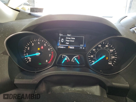 2017 Ford Escape SE with VIN 1FMCU9GD8HUA02240, listed as a Copart auction lot 55027345 with 75,468 mi miles and Salvage Title. Bid and sale history available at DreamBid. Image 9.