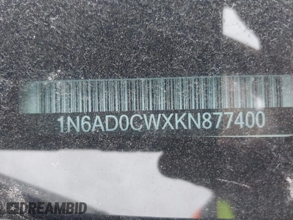 2019 Nissan Frontier SV z VIN 1N6AD0CWXKN877400, wystawiony jako IAAI lot #41437813 z przebiegiem 37 151 mil mil oraz . Historia ofert i sprzedaży dostępna na DreamBid. Obrazek 9.