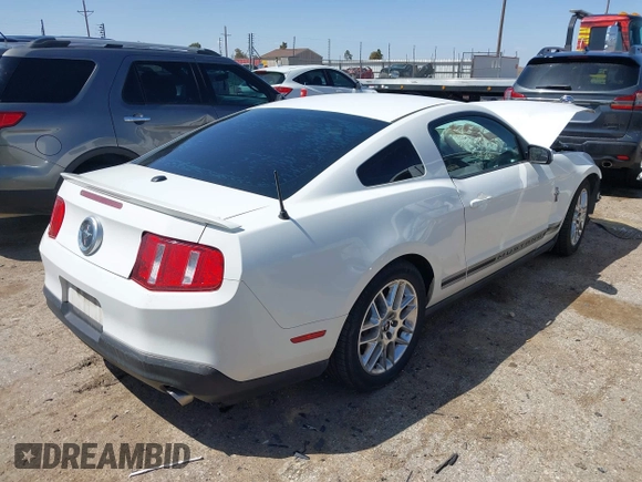 2012 Ford Mustang V6 Premium with VIN 1ZVBP8AM7C5263479, listed as a IAAI auction lot 41968713 with 148,144 mi miles. Bid and sale history available at carsss.com. Image 4.