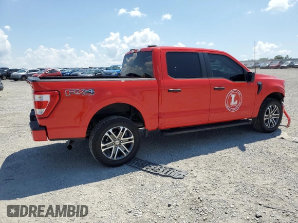 2022 Ford F-150 XL with VIN 1FTFW1E50NKD66183, listed as a Copart auction lot 62150545 with 64,968 mi miles and Salvage title. Bid and sale history available at DreamBid. Image 3.