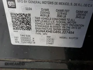 2025 Chevrolet Equinox FWD LT with VIN 3GNAXHEG8SL227454, listed as a Copart auction lot 51169825 with 2,233 mi miles and Salvage Title. Bid and sale history available at DreamBid. Image 12.