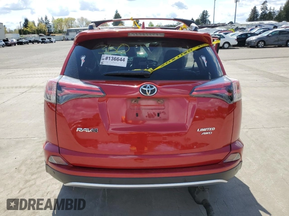 2016 Toyota RAV4 Limited z VIN JTMDFREV3GJ064501, wystawiony jako Copart lot #53970105 z przebiegiem Nie podano mil oraz Szkoda całkowita • Salvage title. Historia ofert i sprzedaży dostępna na DreamBid. Obrazek 6.
