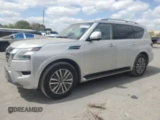 2021 Nissan Armada SL z VIN JN8AY2BC6M9148045, wystawiony jako Copart lot #55457255 z przebiegiem 90 153 mil mil oraz Czysty tytuł • Clean title. Historia ofert i sprzedaży dostępna na DreamBid. Obrazek 1.