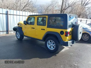 2021 Jeep Wrangler Unlimited Sport S with VIN 1C4HJXDG7MW769209, listed as a IAAI auction lot 41489629 with 37,782 mi miles. Bid and sale history available at carsss.com. Image 3.