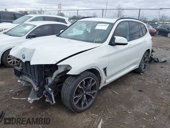 2020 BMW X3 M Competition with VIN 5YMTS0C03LLT10754, listed as a IAAI auction lot 42021685 with 48,768 mi miles. Bid and sale history available at carsss.com. Image 17.