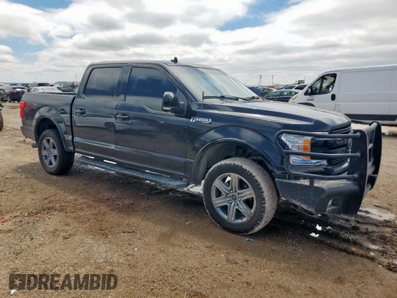 2018 Ford F-150 XL with VIN 1FTEW1E58JKD66986, listed as a Copart auction lot 59444175 with 142,775 mi miles and Salvage title. Bid and sale history available at DreamBid. Image 4.