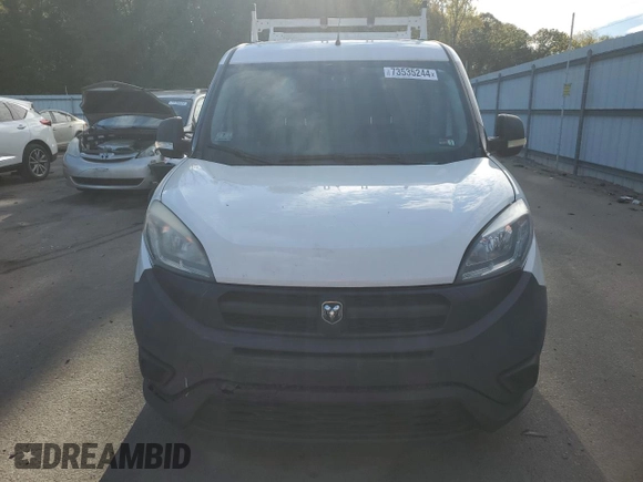 2017 Ram ProMaster City Cargo Tradesman with VIN ZFBERFAB7H6D70133, listed as a Copart auction lot 73535244 with 114,698 mi miles and Salvage Title. Bid and sale history available at DreamBid. Image 5.