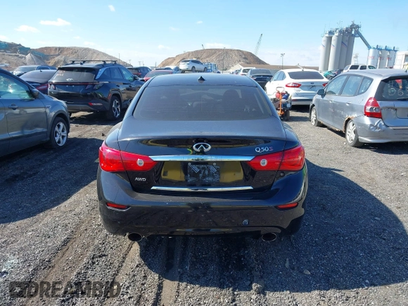 2014 Infiniti Q50 Premium with VIN JN1BV7AR0EM689783, listed as a IAAI auction lot 41661020 with 124,762 mi miles. Bid and sale history available at carsss.com. Image 16.