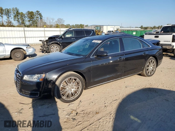 2015 Audi A8 L 3.0T with VIN WAU3GAFD1FN017875, listed as a Copart auction lot 88210815 with 124,720 mi miles and Salvage Title. Bid and sale history available at carsss.com. Image 1.