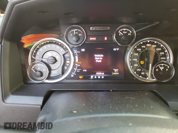 2017 Ram 1500 Rebel with VIN 1C6RR7YTXHS850780, listed as a Copart auction lot 56189055 with 91,040 mi miles and Salvage title. Bid and sale history available at DreamBid. Image 9.