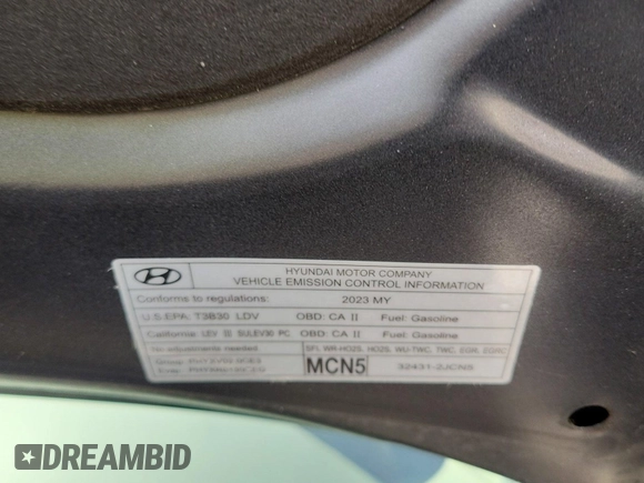 2023 Hyundai Elantra SEL with VIN 5NPLM4AG2PH112218, listed as a IAAI auction lot 42844323 with 36,483 mi miles and . Bid and sale history available at DreamBid. Image 2.