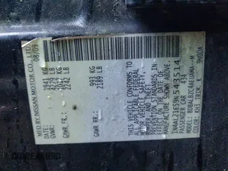 2009 Nissan Altima 2.5 z VIN 1N4AL21E59N543514, wystawiony jako IAAI lot #42012357 z przebiegiem 223 915 mil mil oraz . Historia ofert i sprzedaży dostępna na DreamBid. Obrazek 9.