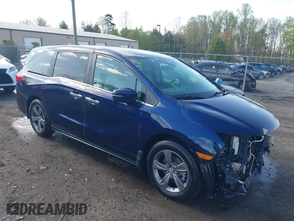 2022 Honda Odyssey EX with VIN 5FNRL6H56NB048063, listed as a IAAI auction lot 41972411 with 19,973 mi miles and . Bid and sale history available at DreamBid. Image 1.