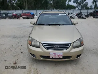 2009 Kia Spectra EX with VIN KNAFE221X95648679, listed as a Copart auction lot 55967485 with 182,740 mi miles and Non Repairable. Bid and sale history available at DreamBid. Image 5.