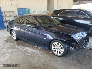 2007 BMW 3 Series 328i with VIN WBAVA33507KX80797, listed as a Copart auction lot 47377575 with 0 mi miles and Salvage Title. Bid and sale history available at carsss.com. Image 4.