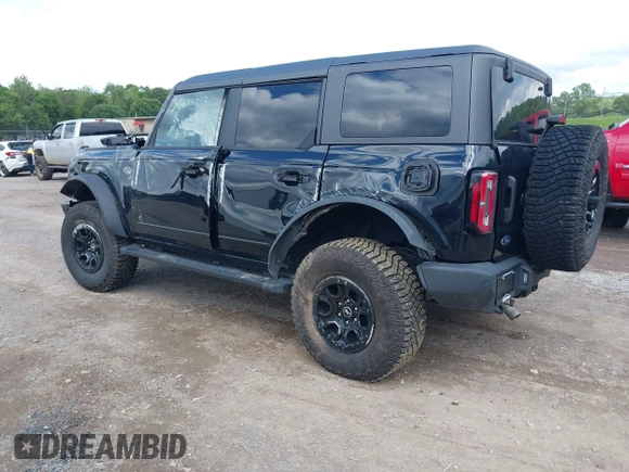 2024 Ford Bronco Wildtrak with VIN 1FMEE2BP1RLA75293, listed as a IAAI auction lot 42199529 with 6,466 mi miles and . Bid and sale history available at DreamBid. Image 3.