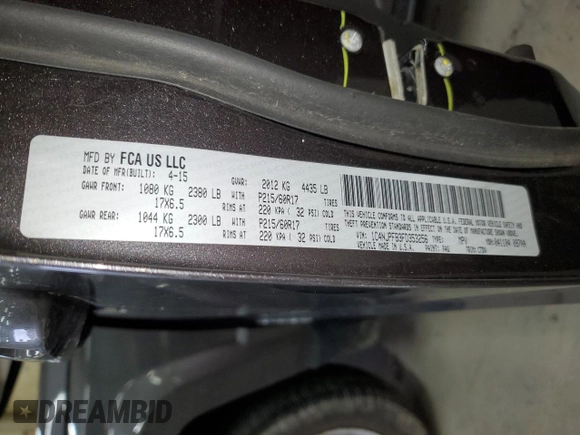 2015 Jeep Patriot Latitude with VIN 1C4NJPFB3FD353256, listed as a Copart auction lot 43928265 with 153,574 mi miles and Salvage Title. Bid and sale history available at DreamBid. Image 16.