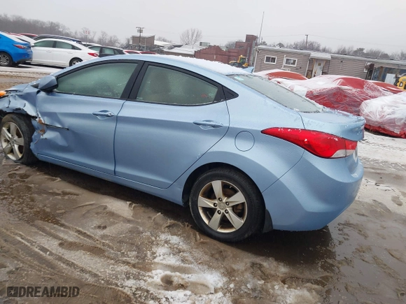 2013 Hyundai Elantra GLS PZEV with VIN KMHDH4AE8DU496607, listed as a IAAI auction lot 41432760 with 165,115 mi miles. Bid and sale history available at carsss.com. Image 3.
