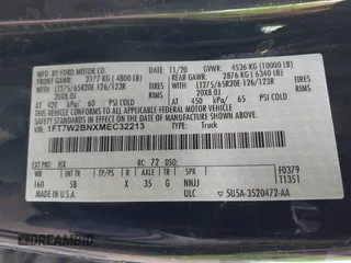 2021 Ford F-250 XL z VIN 1FT7W2BNXMEC32213, wystawiony jako IAAI lot #41818792 z przebiegiem 89 135 mil mil oraz . Historia ofert i sprzedaży dostępna na DreamBid. Obrazek 9.