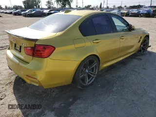 2015 BMW M3 with VIN WBS3C9C59FP803866, listed as a Copart auction lot 59126275 with 115,868 mi miles and Salvage title. Bid and sale history available at DreamBid. Image 3.