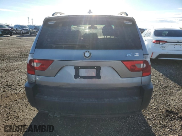 2005 BMW X3 3.0i with VIN WBXPA93425WA31985, listed as a Copart auction lot 46580035 with 375,558 mi miles and Clean Title. Bid and sale history available at carsss.com. Image 6.