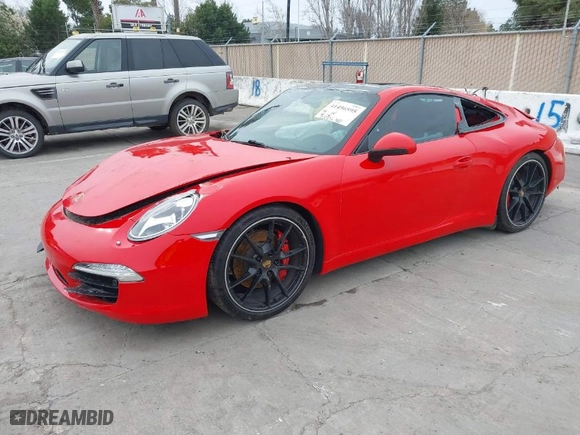 2015 Porsche 911 Carrera S with VIN WP0AB2A94FS125300, listed as a IAAI auction lot 41496595 with 24,921 mi miles. Bid and sale history available at carsss.com. Image 2.