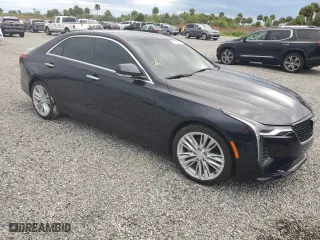 2021 Cadillac CT4 Premium Luxury with VIN 1G6DB5RK6M0129902, listed as a Copart auction lot 74397794 with 0 mi miles and Salvage Title. Bid and sale history available at carsss.com. Image 4.
