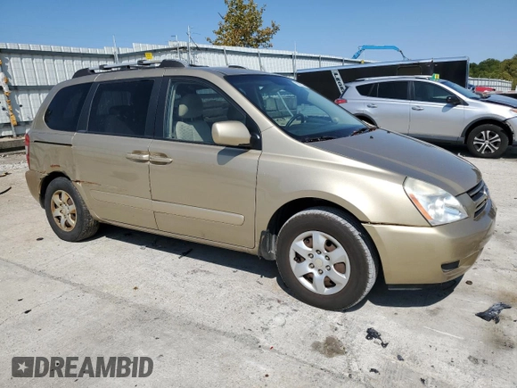 2007 Kia Sedona with VIN KNDMB133376125024, listed as a Copart auction lot 83657414 with 259,814 mi miles and Non Repairable. Bid and sale history available at carsss.com. Image 4.