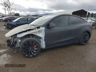 2022 Tesla Model Y Performance с VIN 7SAYGDEF1NF489801, выставлен на аукционе Copart как лот 47881455 с пробегом Не указан миль и Списание • Salvage title. История ставок и продаж доступна на DreamBid. Изображение 1.
