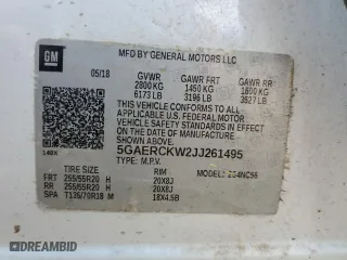 2018 Buick Enclave Premium with VIN 5GAERCKW2JJ261495, listed as a Copart auction lot 52931295 with 96,030 mi miles and Salvage Title. Bid and sale history available at carsss.com. Image 16.