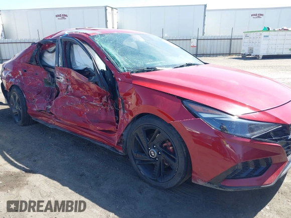 2021 Hyundai Elantra N Line z VIN KMHLR4AF7MU147407, wystawiony jako IAAI lot #42313077 z przebiegiem 124 298 mil mil oraz . Historia ofert i sprzedaży dostępna na DreamBid. Obrazek 6.