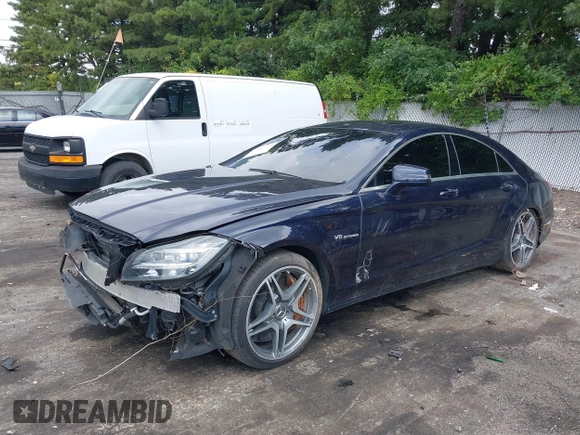 2012 Mercedes-Benz CLS-Class CLS 63 AMG with VIN WDDLJ7EB2CA056734, listed as a IAAI auction lot 40153018 with 34,476 mi miles. Bid and sale history available at carsss.com. Image 2.