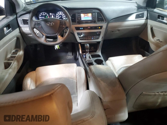 2015 Hyundai Sonata Sport with VIN 5NPE34AF3FH140837, listed as a Copart auction lot 56238805 with 83,546 mi miles and Salvage title. Bid and sale history available at DreamBid. Image 8.