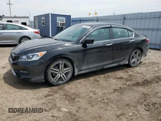 2016 Honda Accord Sport с VIN 1HGCR2F5XGA035104, выставлен на аукционе Copart как лот 59728435 с пробегом 91 836 миль миль и Списание • Salvage title. История ставок и продаж доступна на DreamBid. Изображение 1.
