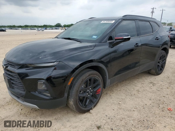 2021 Chevrolet Blazer LT with VIN 3GNKBCR43MS542080, listed as a Copart auction lot 54705855 with 79,337 mi miles and Salvage title. Bid and sale history available at DreamBid. Image 1.
