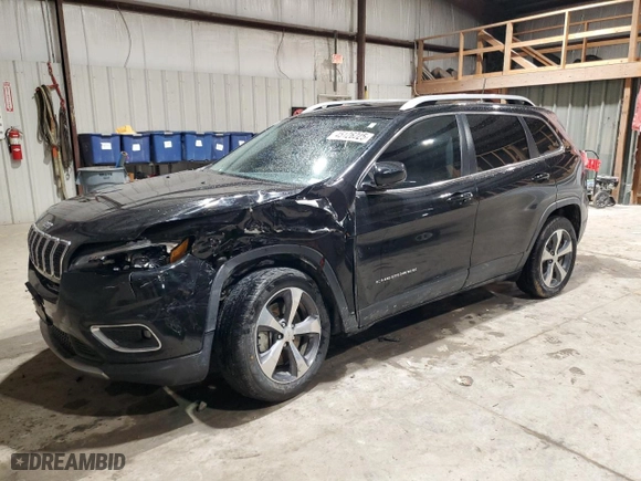2019 Jeep Cherokee Limited with VIN 1C4PJLDX3KD144240, listed as a Copart auction lot 45126225 with 88,134 mi miles and Salvage Title. Bid and sale history available at carsss.com. Image 1.