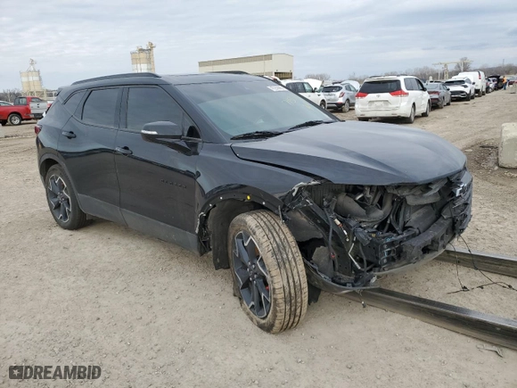 2020 Chevrolet Blazer LT with VIN 3GNKBDRS2LS715011, listed as a Copart auction lot 47259965 with 0 mi miles and Salvage Title. Bid and sale history available at carsss.com. Image 4.