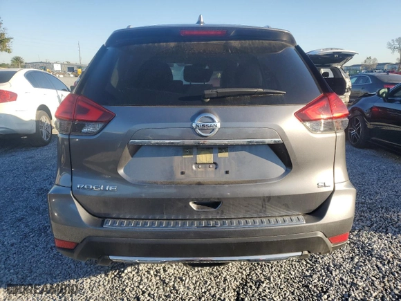 2017 Nissan Rogue SL with VIN JN8AT2MT6HW405885, listed as a Copart auction lot 48282395 with 52,298 mi miles and Salvage Title. Bid and sale history available at carsss.com. Image 6.