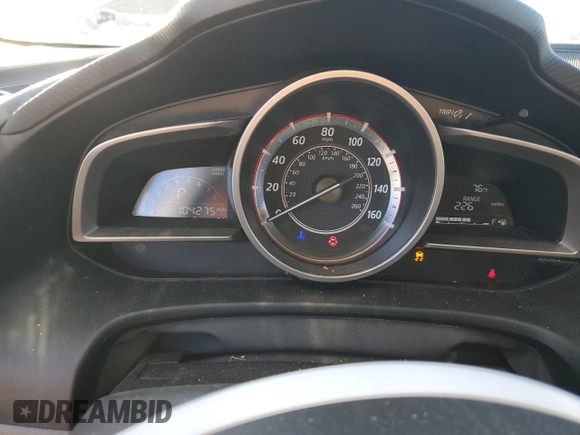 2016 Mazda 3 i Sport with VIN JM1BM1J72G1335411, listed as a Copart auction lot 42042015 with 104,275 mi miles and Salvage Title. Bid and sale history available at DreamBid. Image 9.