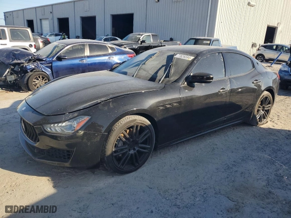 2019 Maserati Ghibli with VIN ZAM57XSA9K1308602, listed as a Copart auction lot 77626594 with 18,185 mi miles and Salvage Title. Bid and sale history available at carsss.com. Image 1.