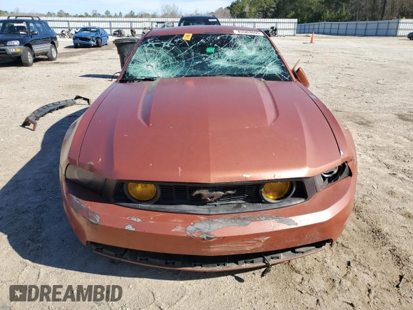2011 Ford Mustang GT with VIN 1ZVBP8CF1B5135171, listed as a Copart auction lot 45503695 with Not Provided miles and Salvage Title. Bid and sale history available at carsss.com. Image 5.