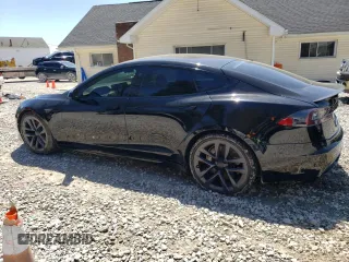 2021 Tesla Model S Plaid with VIN 5YJSA1E63MF451391, listed as a Copart auction lot 54821985 with 50,480 mi miles and Salvage title. Bid and sale history available at DreamBid. Image 2.