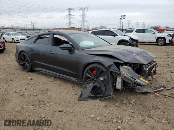 2021 Audi RS 7 z VIN WUAPCBF28MN901560, wystawiony jako Copart lot #84767714 z przebiegiem Nie podano mil oraz Szkoda całkowita • Salvage title. Historia ofert i sprzedaży dostępna na DreamBid. Obrazek 4.