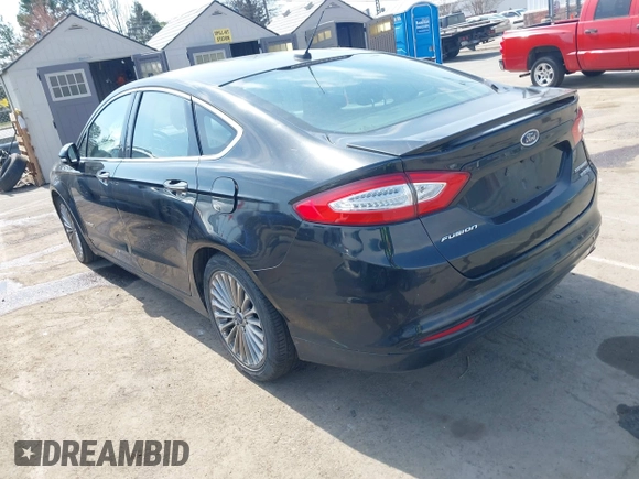 2013 Ford Fusion Titanium Hybrid with VIN 3FA6P0RU7DR355481, listed as a IAAI auction lot 41814003 with 177,789 mi miles. Bid and sale history available at carsss.com. Image 3.