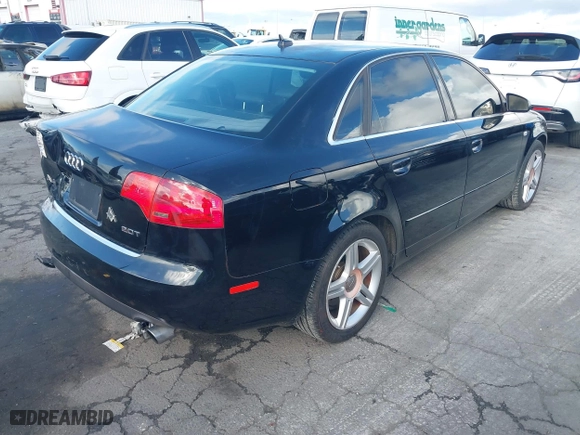 2007 Audi A4 2.0T with VIN WAUAF78E07A063080, listed as a IAAI auction lot 41896271 with 228,307 mi miles. Bid and sale history available at carsss.com. Image 4.