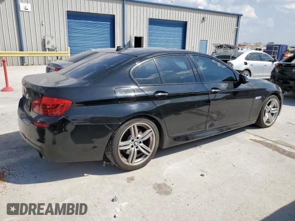 2016 BMW 5 Series 535i with VIN WBA5B1C53GG132889, listed as a Copart auction lot 49986265 with 204,118 mi miles and Salvage Title. Bid and sale history available at DreamBid. Image 3.